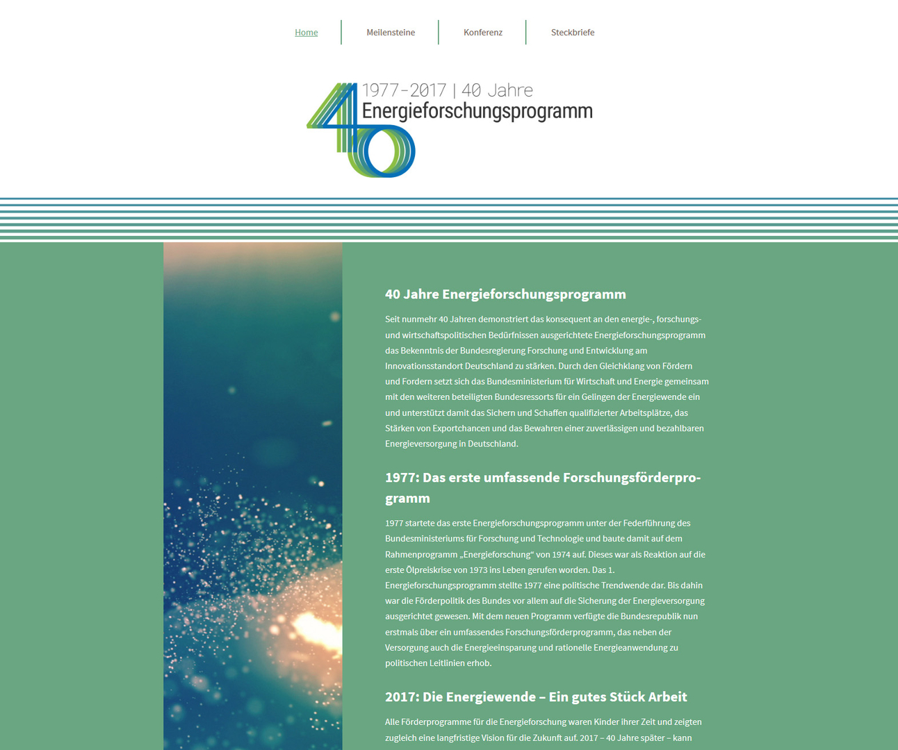 Screenshot der Website